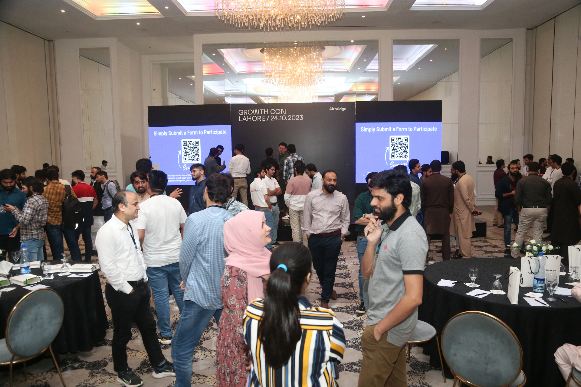 Networking floor at Growth Con Lahore with Airbridge