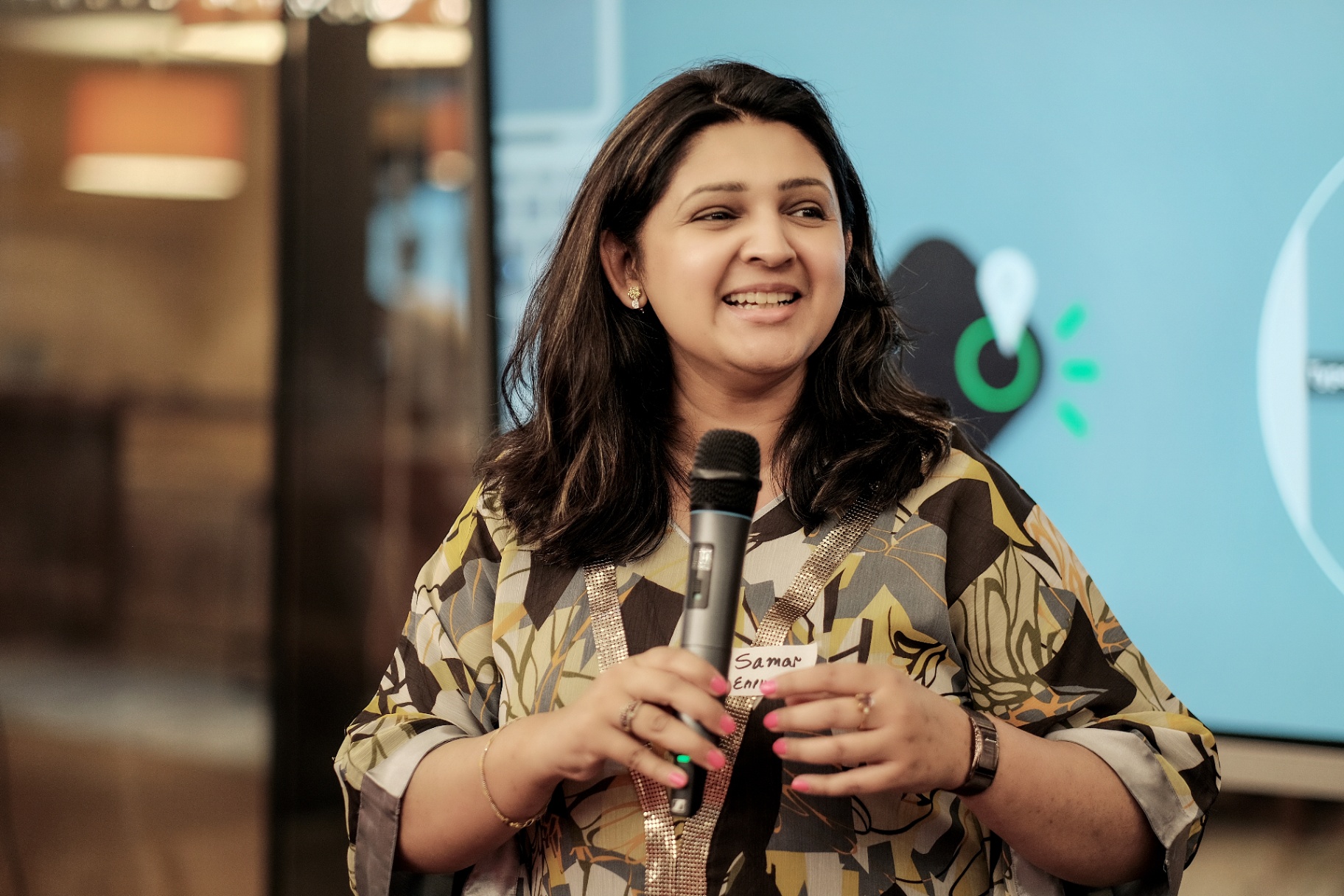 Samar speaking at Game Mingle in Dubai